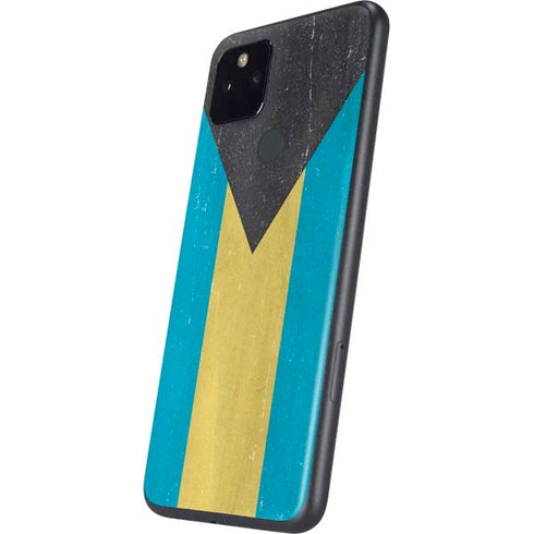 Bahamas Flag Distressed Google Pixel 5a Skin